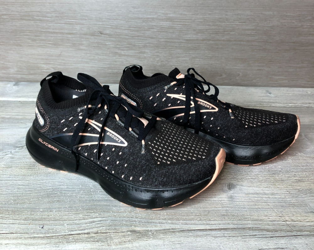 Brooks Glycerin StealthFit 20 Women Running Shoes Black Rose Gold 1203721B026 6